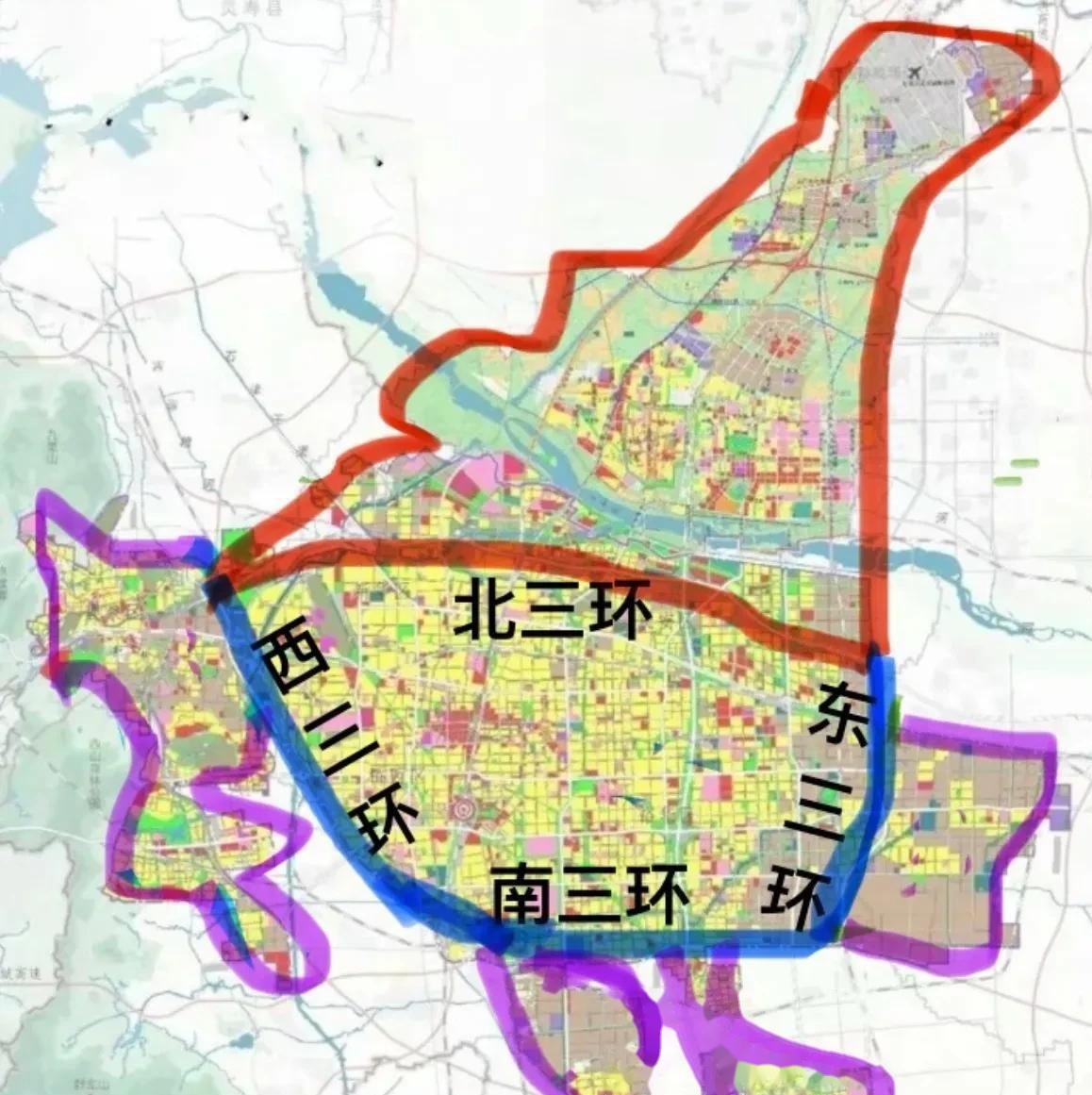 同样都是石家庄2035年的规划图,不同的画法就是不同的理解!