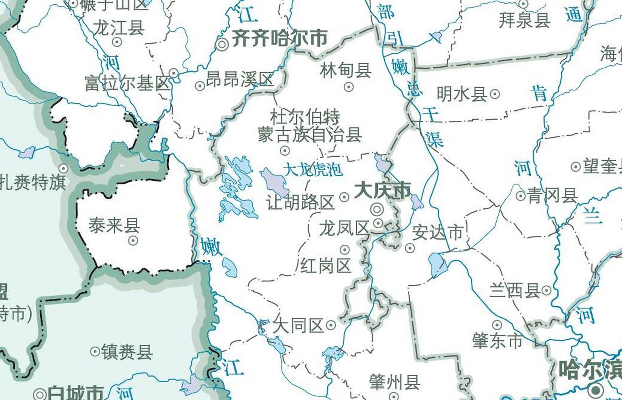 最新大庆市区地图图片