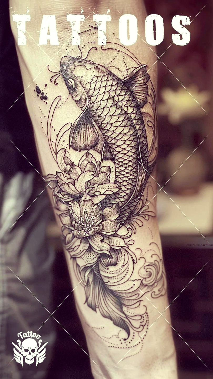 探索锦鲤手臂纹身的吉祥寓意与艺术特色