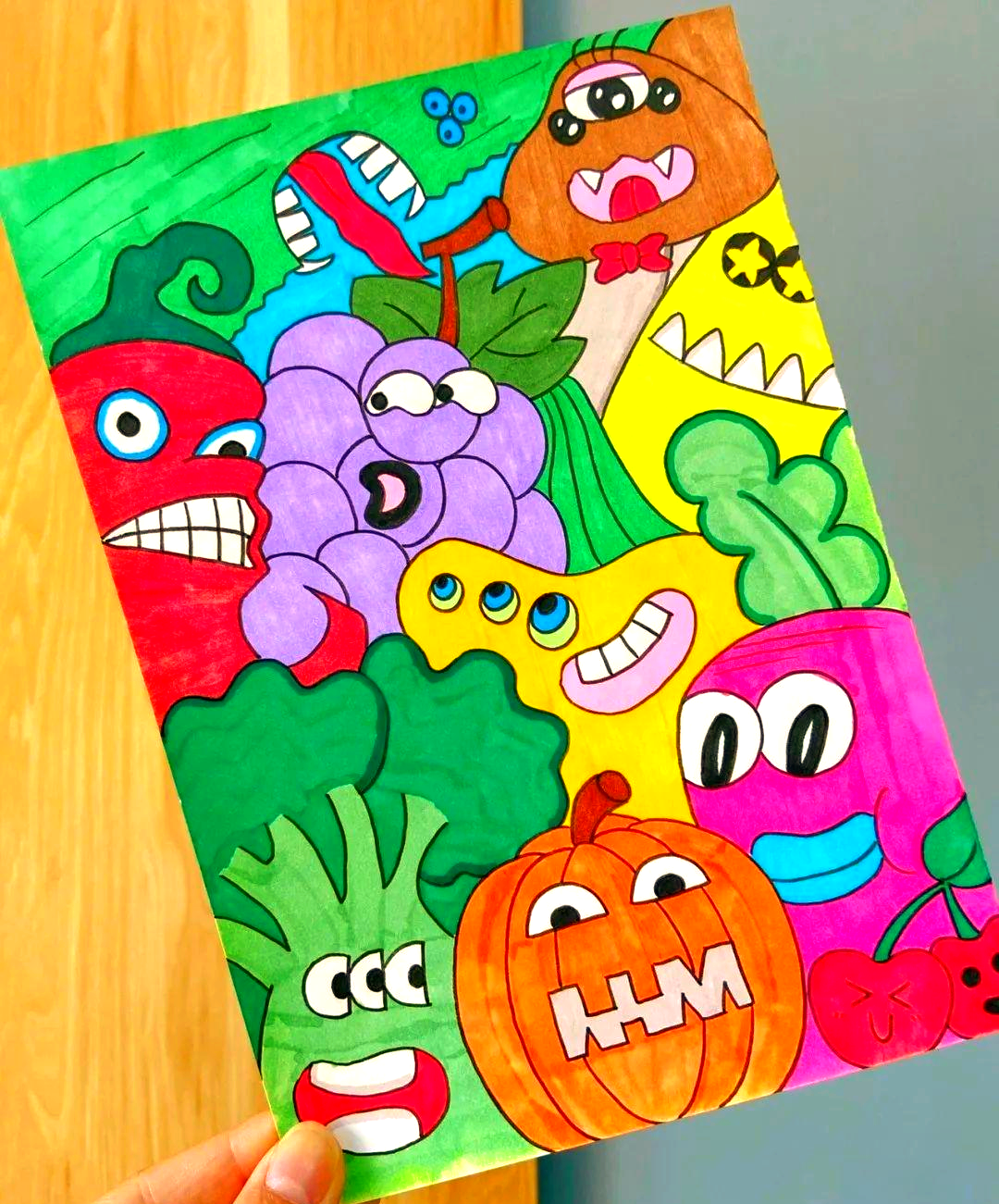 春天绘画创意美术儿童获奖范画,色彩与线条皆显高级感,值得初学者临摹