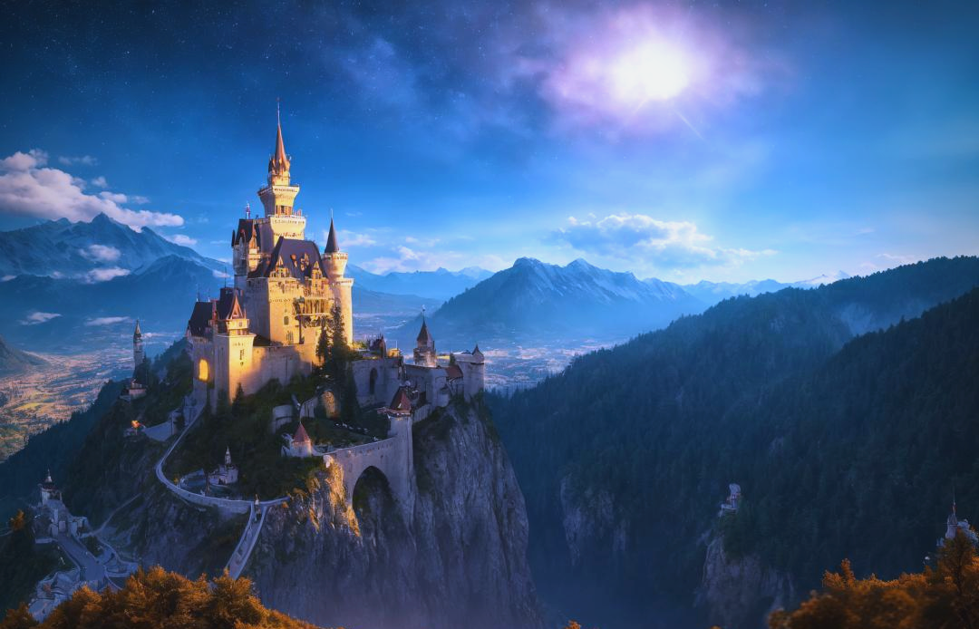 阿尔卑斯山与古城堡:探寻超级星空下的历史与自然交融