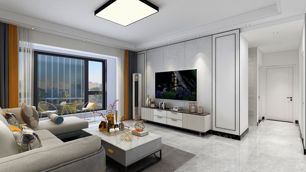 91平米现代风格三居室,预算10万,点击看效果图!