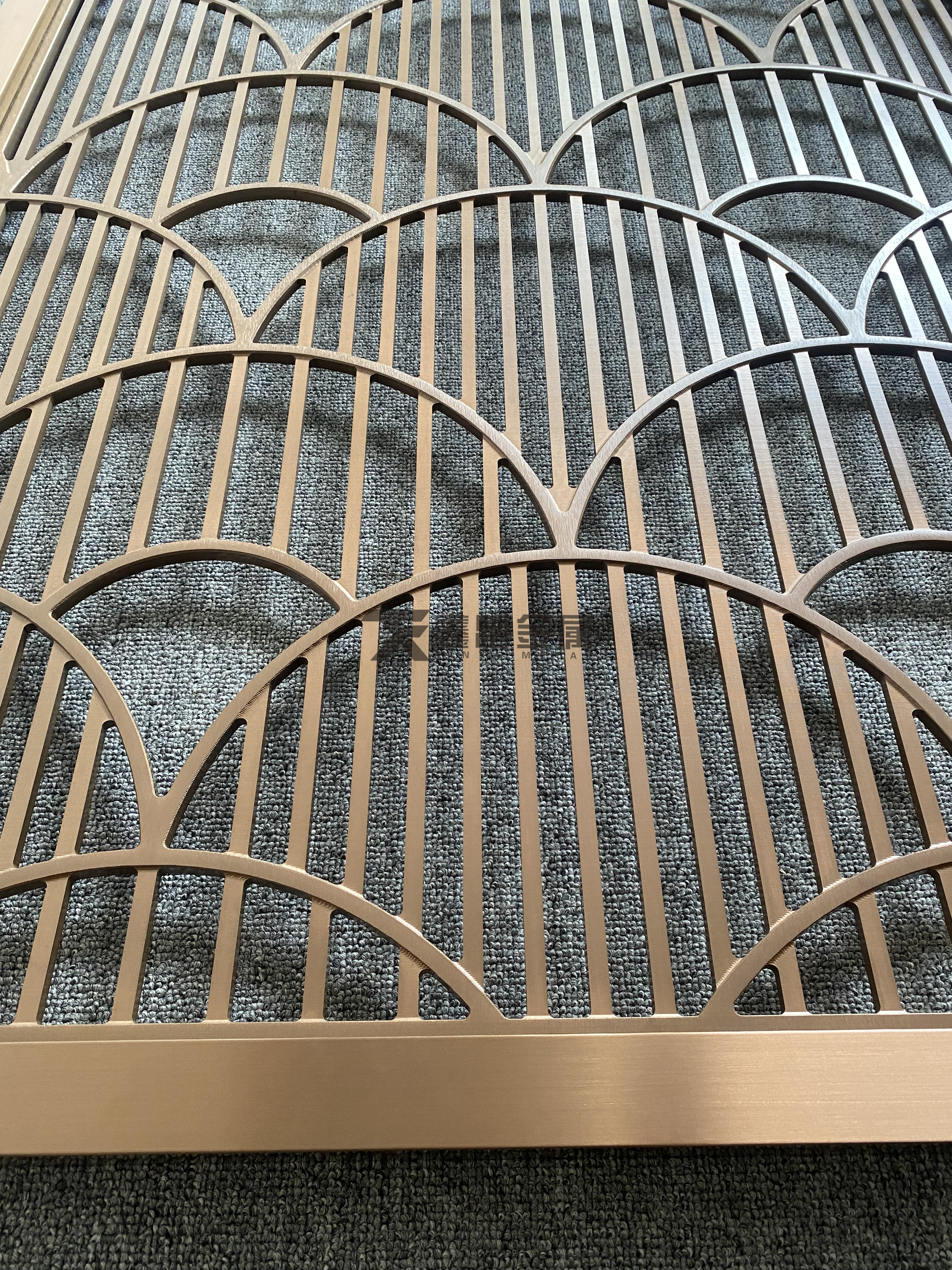 玫瑰金铝板雕花花格,无指纹家装镂空格栅新款