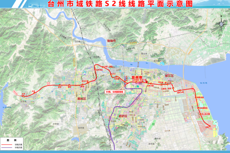 台州轻轨s2最新线路图图片