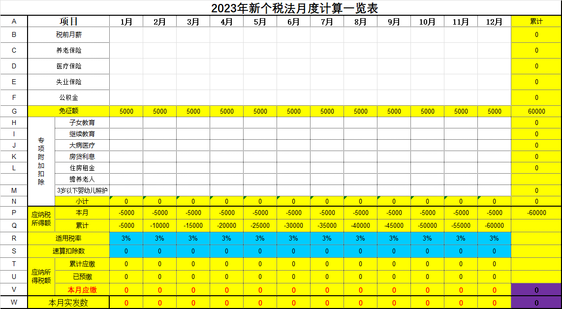 新个税法个人所得税计算器 年终奖计算 个税计算表 到手工资计算