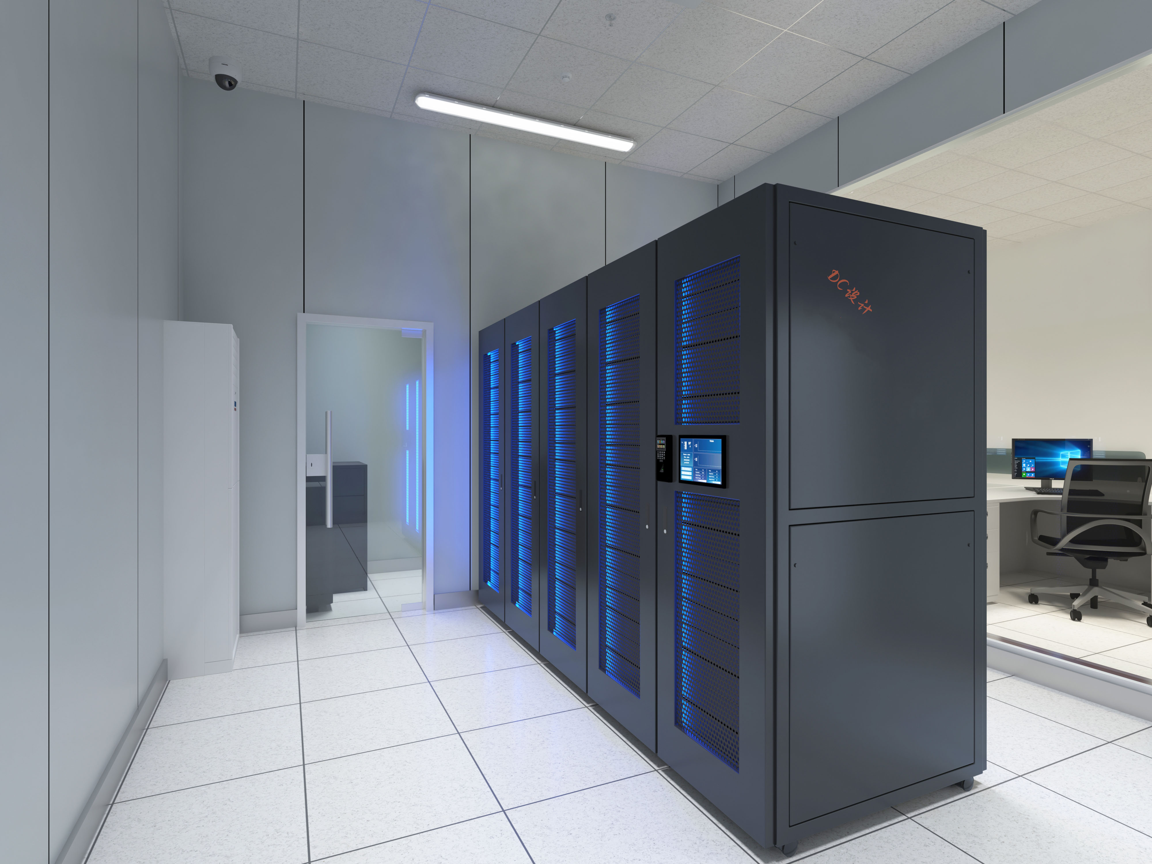 机房工程建设前的3d效果图参考