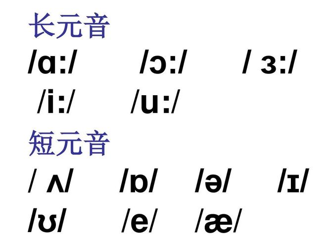 短元音音标图片