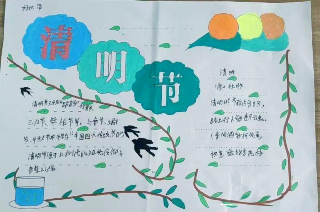 74班清明手抄报:文化传承与诗意探索