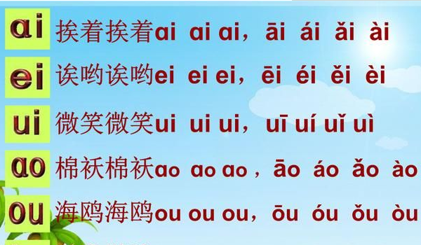 複韻母巧記兒歌口訣