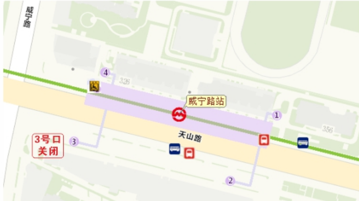 2号线威宁路站地图图片