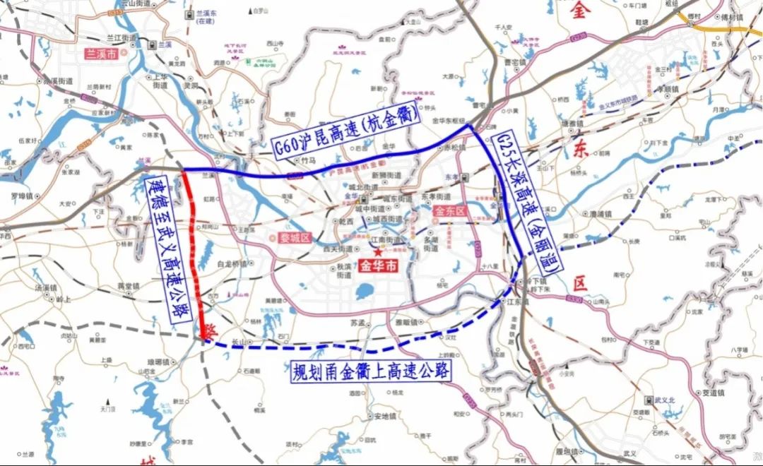 近日,建德至武义高速公路婺城段项目获省发展改革委核准,为金华绕城