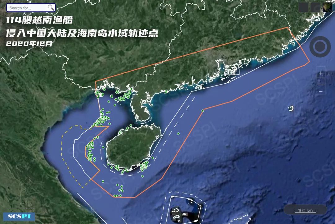 仍有百余艘!南海战略态势感知发布12月越南渔船侵入中国部分水域数据