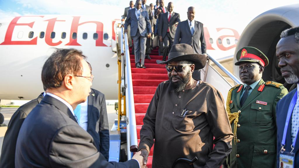 中非合作论坛|南苏丹总统基尔抵达北京