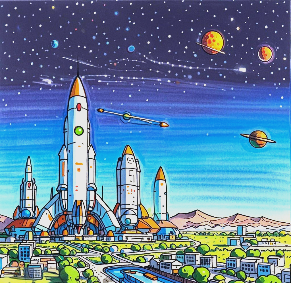 揭秘太空城市:用科幻画探索未来的奇妙之旅