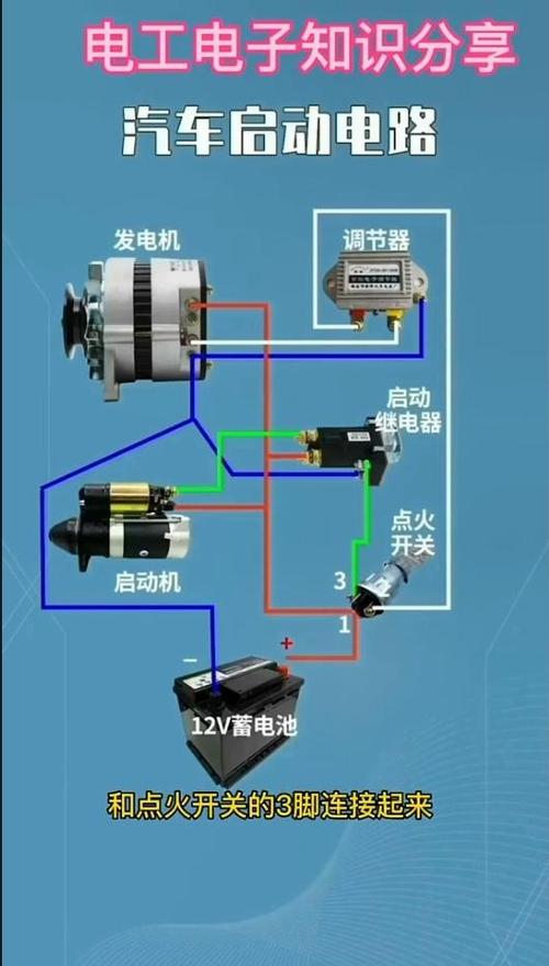 起动机实物接线图图片