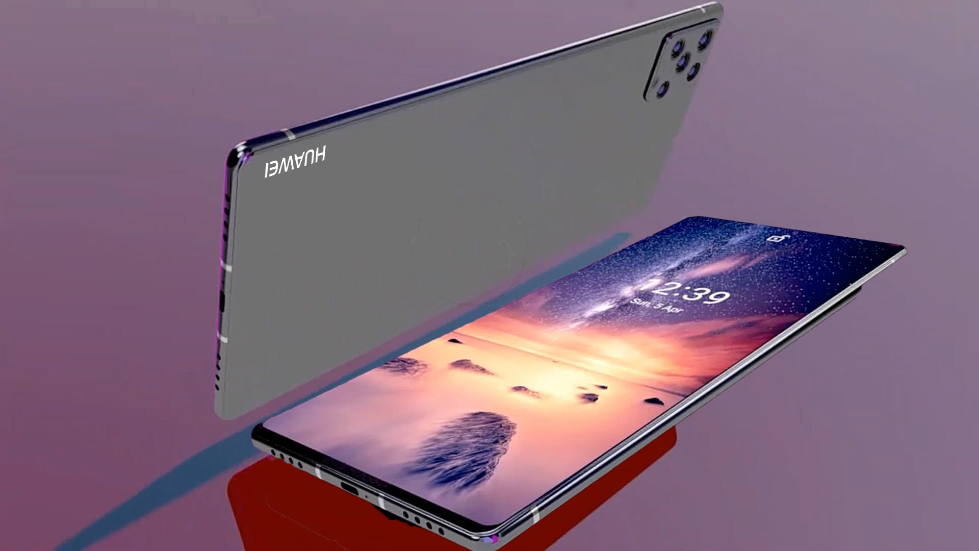 华为p50pro概念图:机身立体抛弃曲面屏,直面屏这样设计才豪横