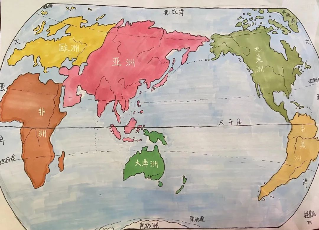 手绘世界地图,展现多元风采