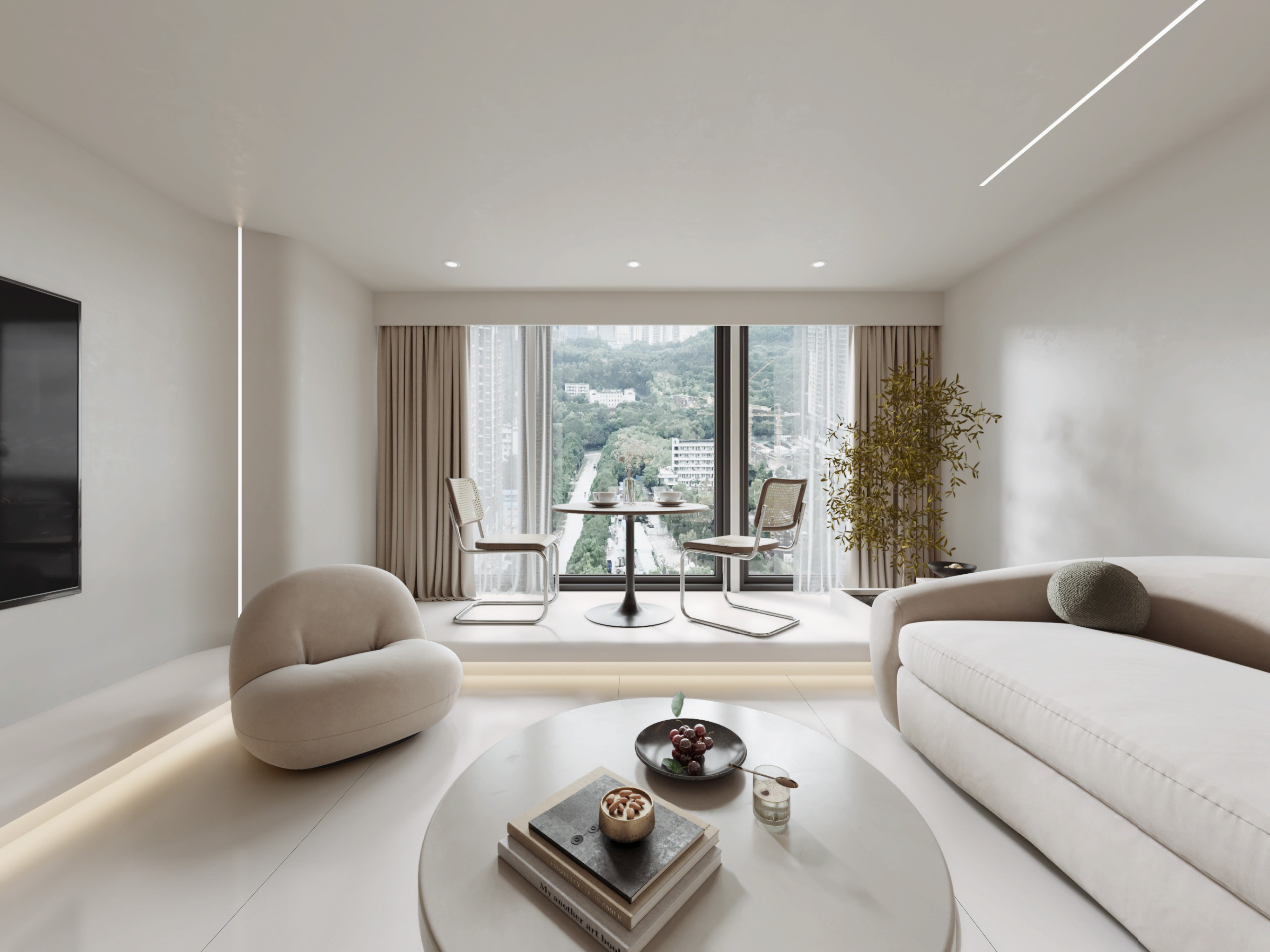 温馨感奶油风,金名仕素岩系列微水泥瓷砖