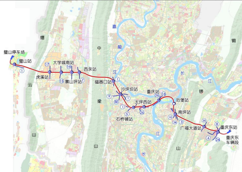 重庆轨道27号线11月正式开工 经璧山,沙坪坝,九龙坡,南岸区