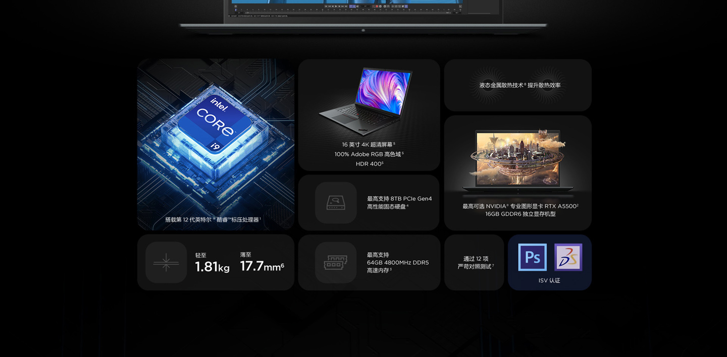 联想 thinkpad p1 隐士 2022 移动工作站国行开售,17999 元起