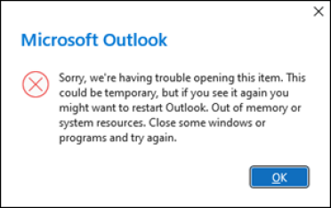 微软官方确认！经典版Outlook存Bug：打开邮件过多就会崩溃