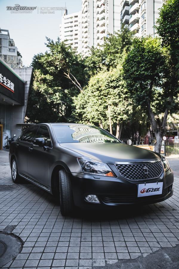 老款皇冠变新车,贴cm01m绸缎黑改色膜
