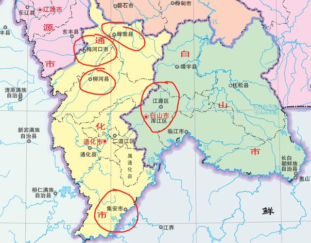 吉林辉南,柳河,梅河口,集安,江源5县现状分析
