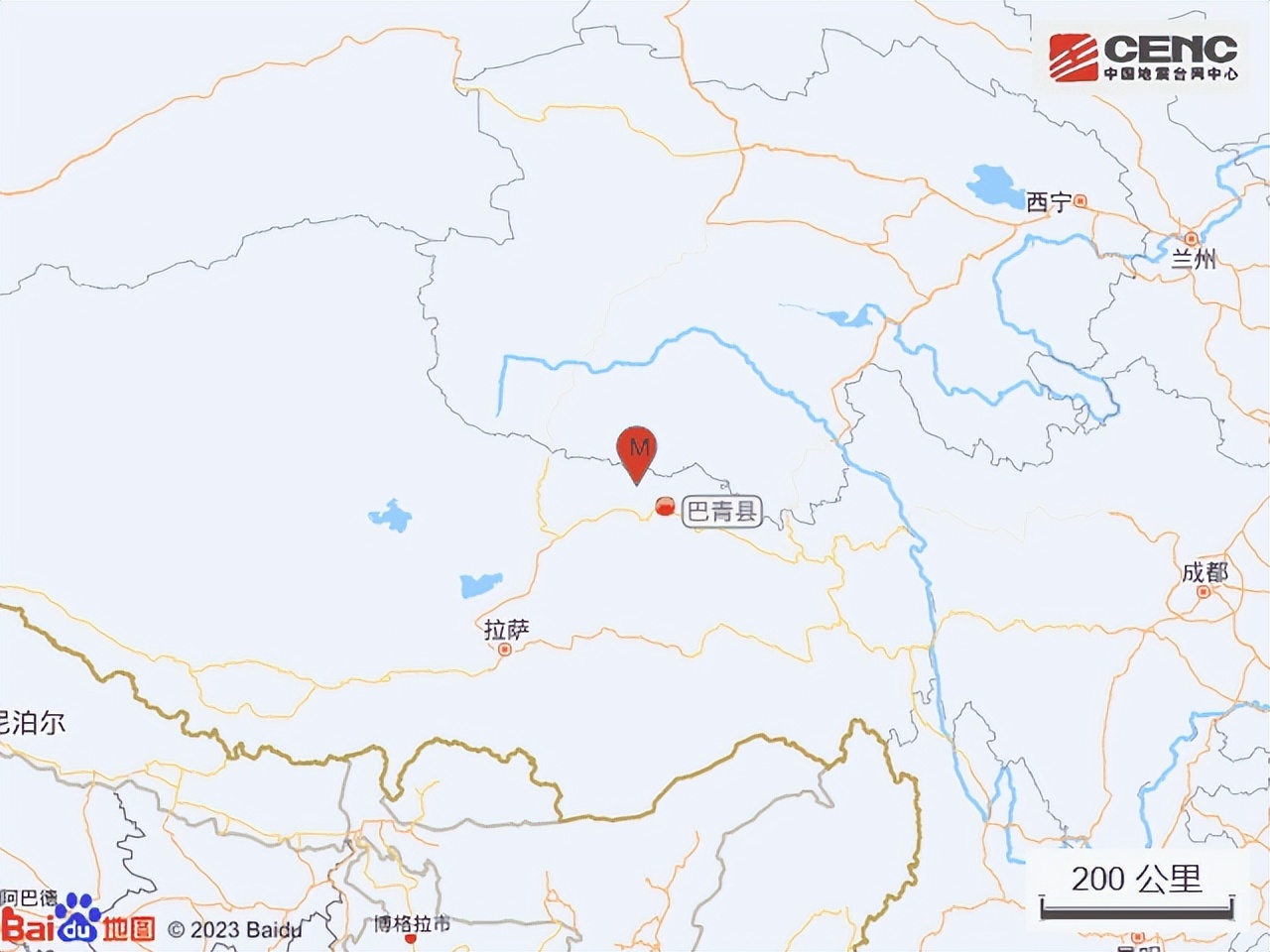 西藏那曲市巴青县发生33级地震