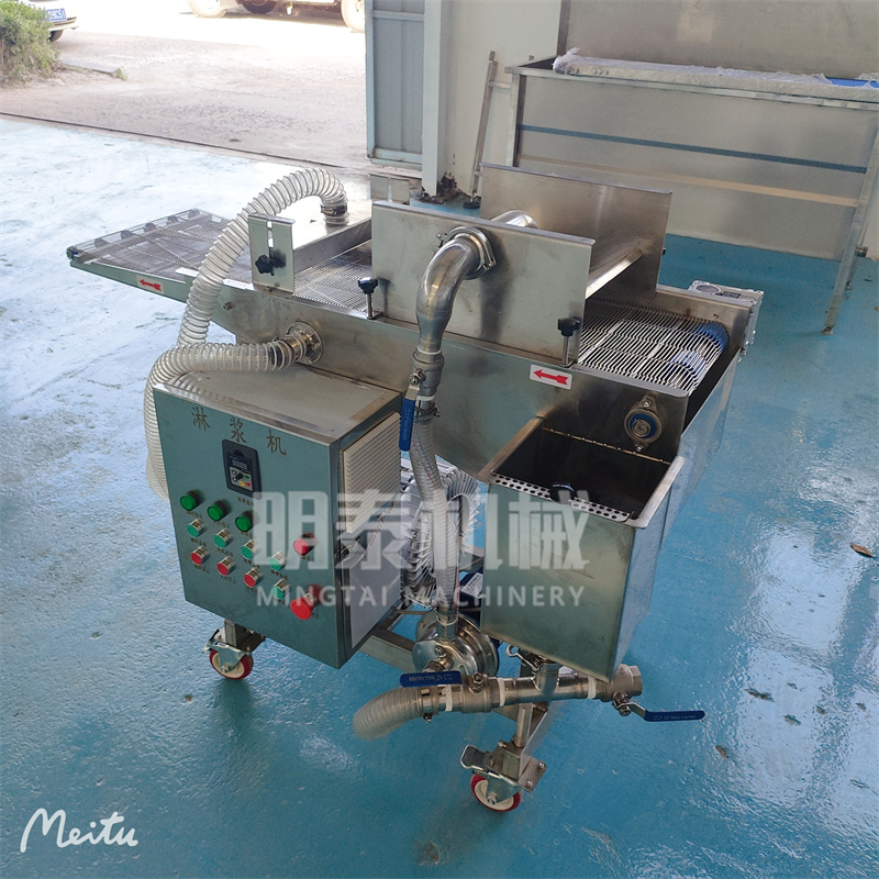 鸡柳炸鸡上浆裹粉机全自动鸡排鸡翅裹粉机商用鱿鱼圈洋葱圈粘粉机