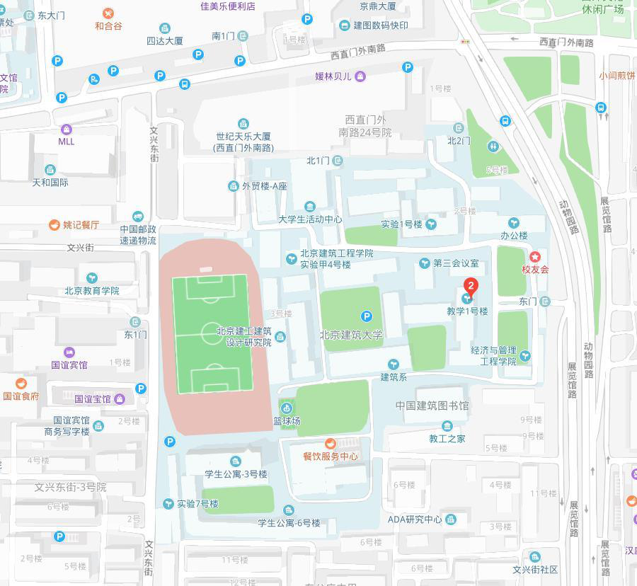 北京建筑大学校园地图