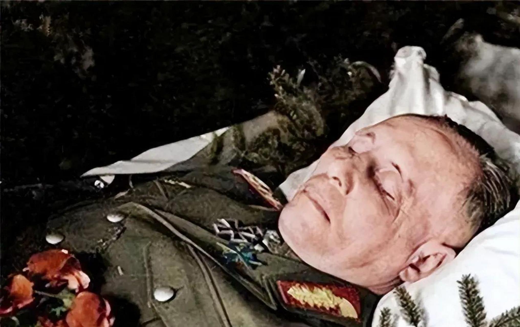 这是1944年,德国元帅隆美尔,服毒自尽离世后,一张罕见的留影,谁也没有