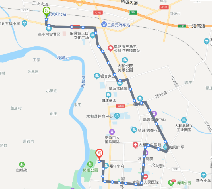 太和县公交车线路图图片