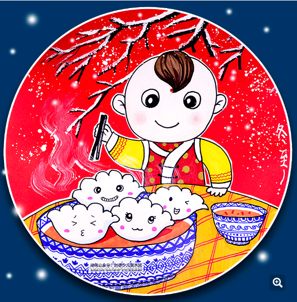 素材|30个简单漂亮的2021冬季主题创意儿童画,简单实用