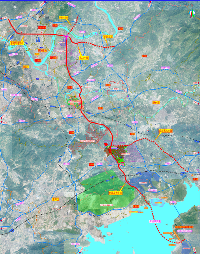 惠州1号公路线路图图片