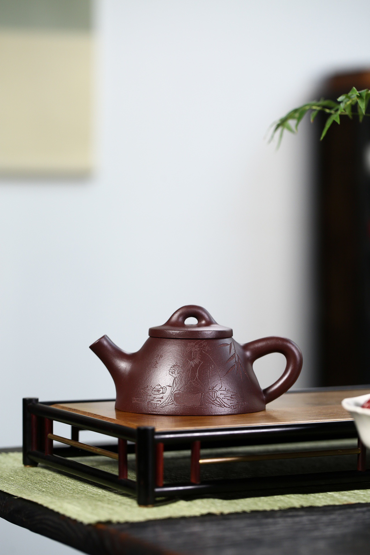 宜兴紫砂壶名家范林强全手工紫砂壶霸王瓢套组