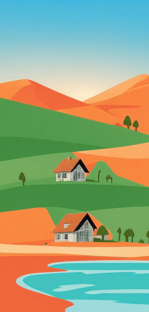 4k壁纸:简单的色彩组合拼接也能出来很好看的壁纸.