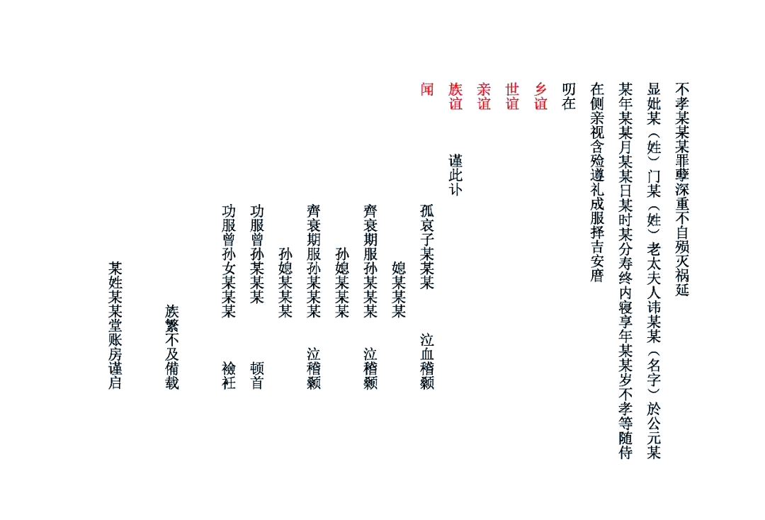 探讨旧式讣告的撰写技巧与讲究