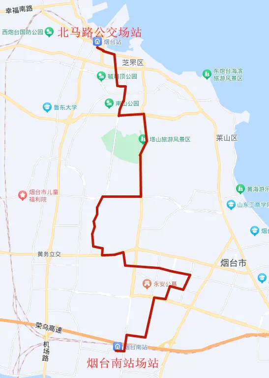12月27日起,烟台公交新辟79路(试运行)