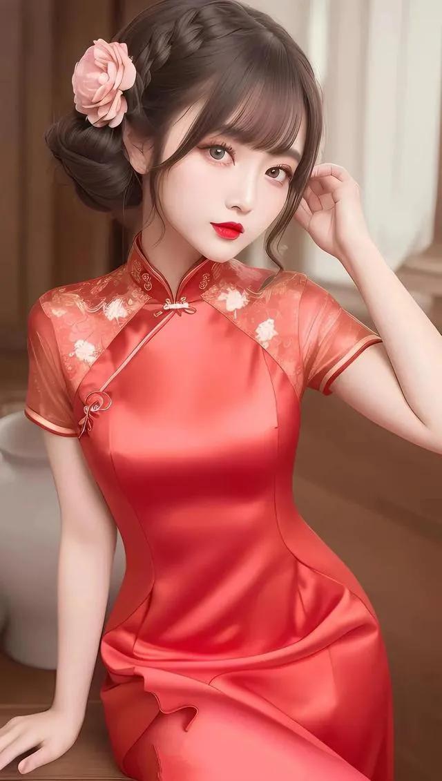 唯美壁纸|旗袍美女|你这么温柔,你走两步,风都变甜了