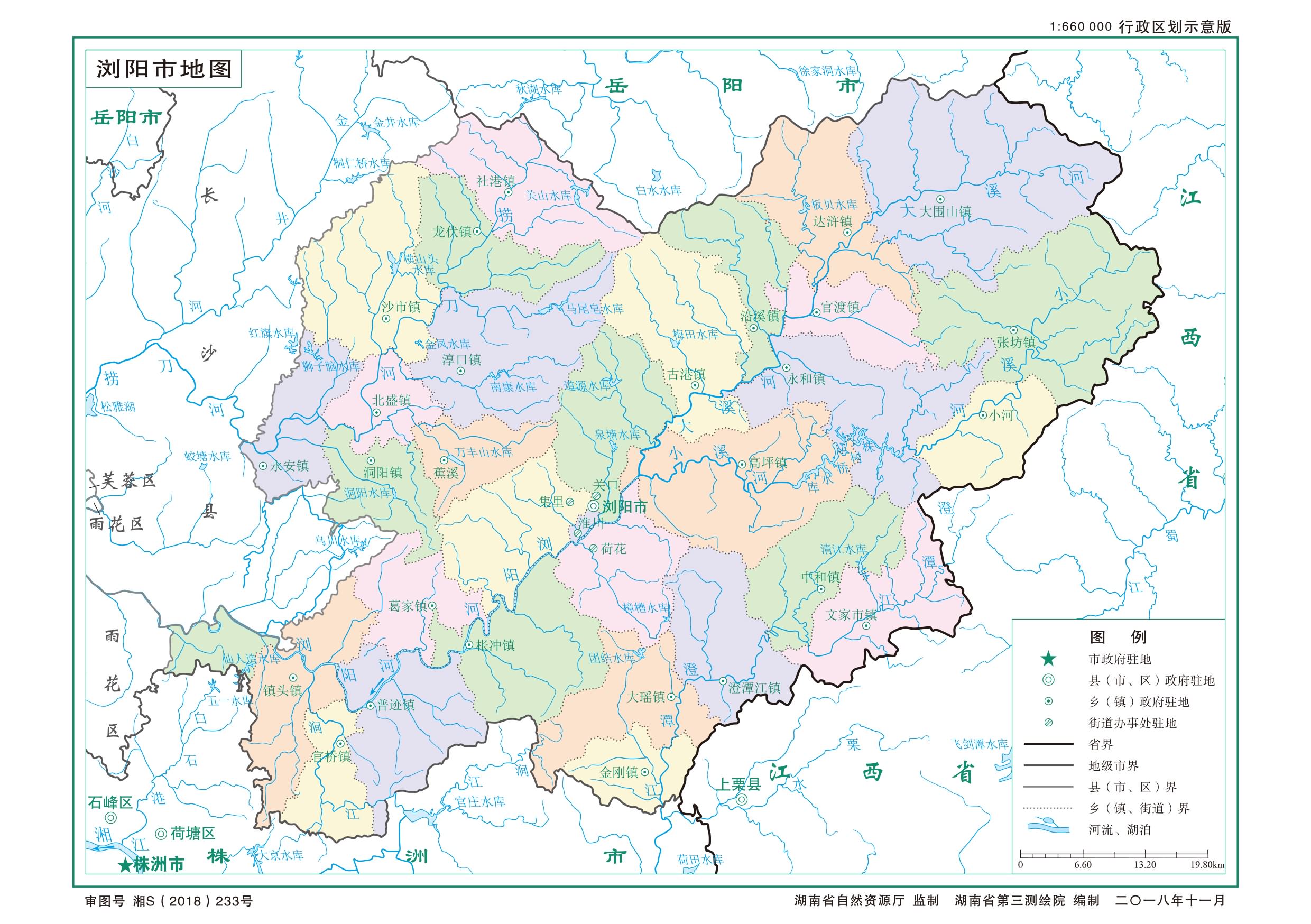 浏阳市乡镇分布地图图片
