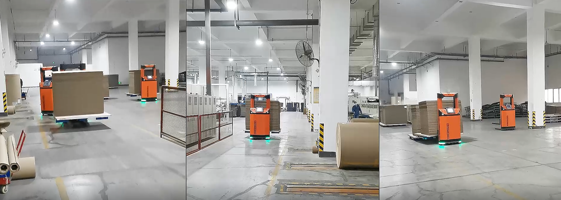 中科天工agv无人叉车机器人应用车间物流场景