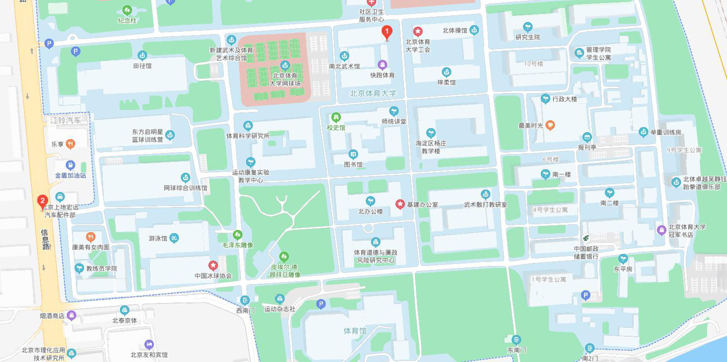 北京体育大学校园地图