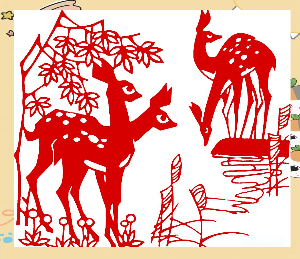 剪纸梅花鹿:冬夜窗棂上的精灵世界与心灵共鸣