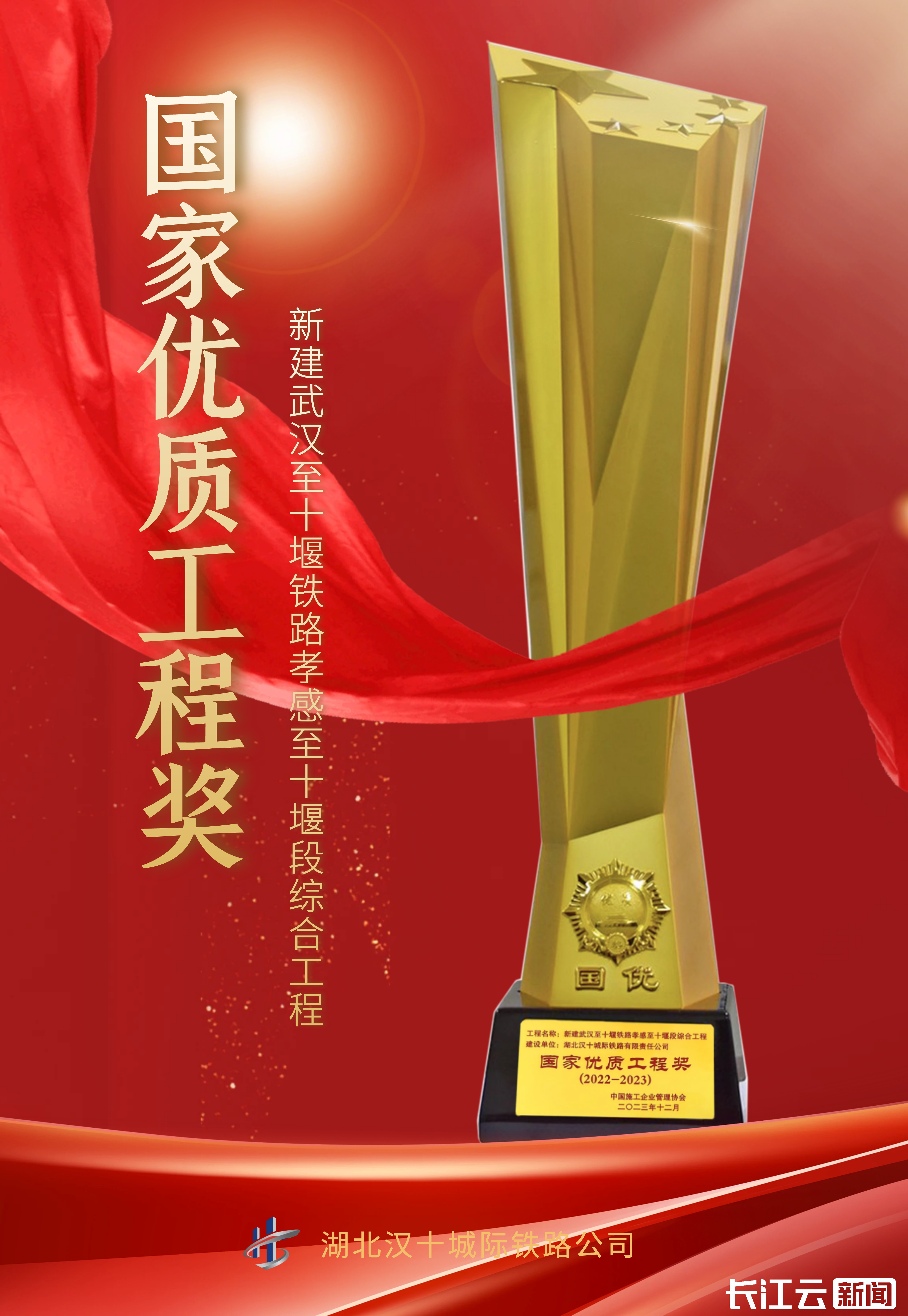 汉十高铁项目获国家优质工程奖