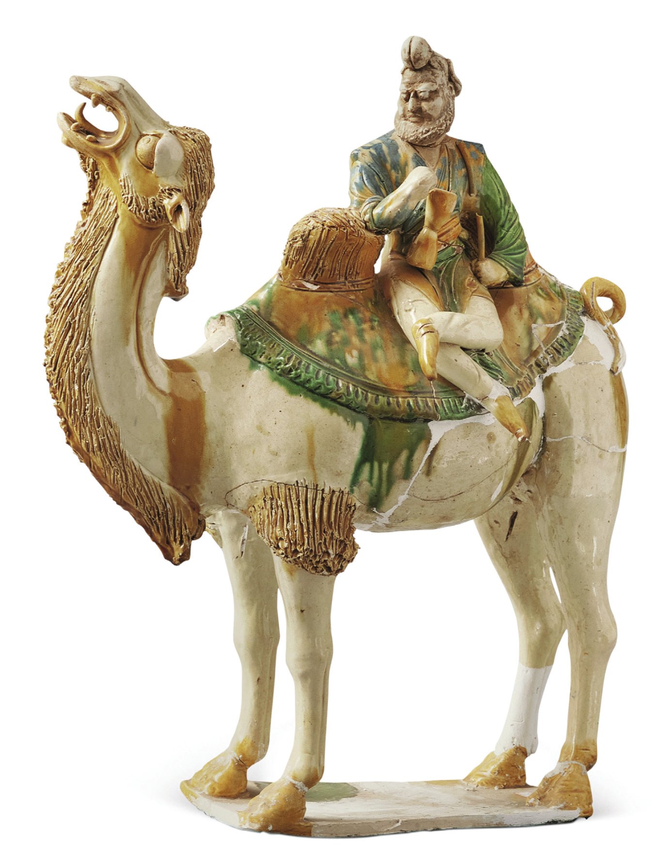 禁止出境文物之三彩骆驼载乐俑