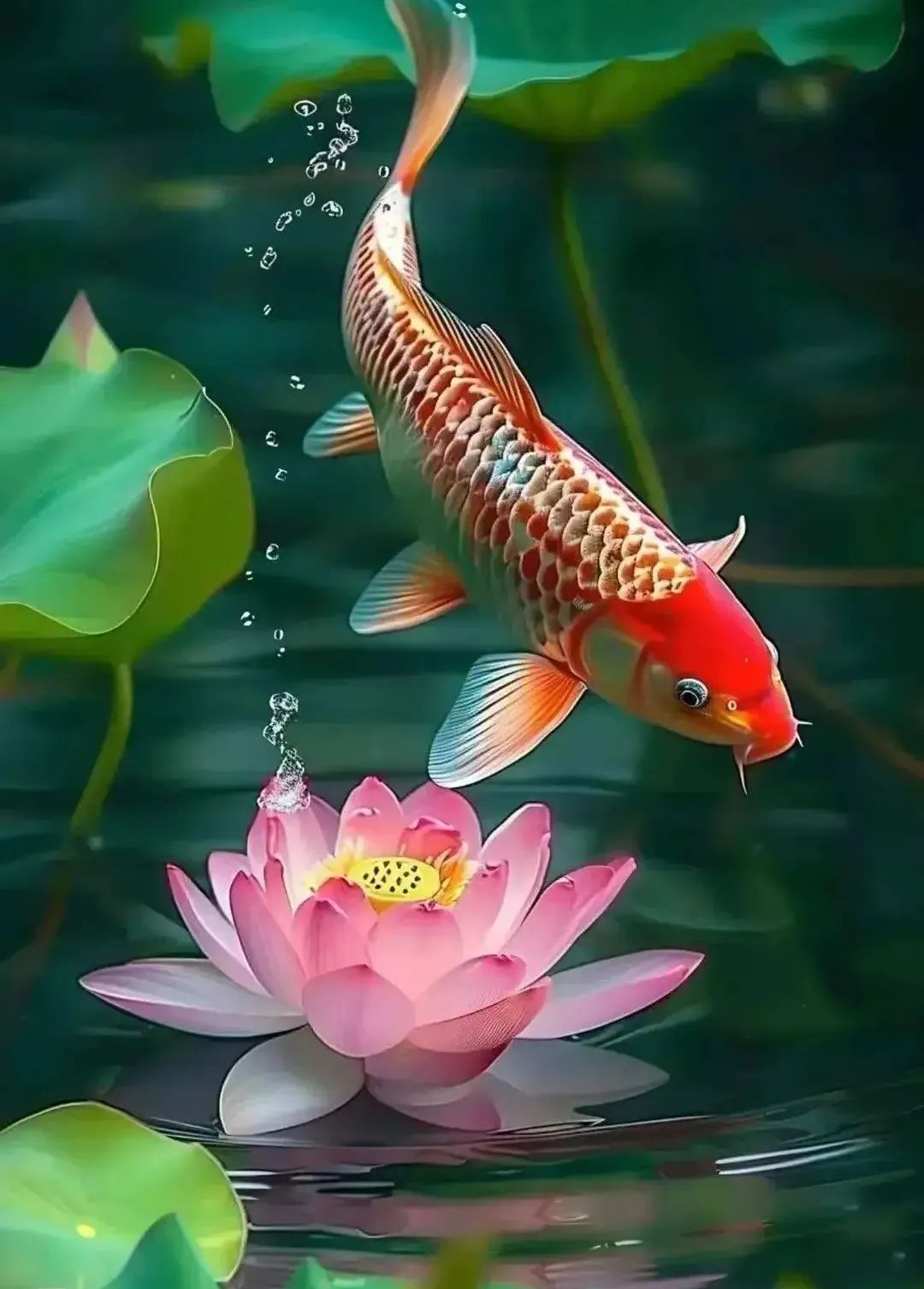 「美图欣赏」莲花与鲤鱼的吉祥寓意