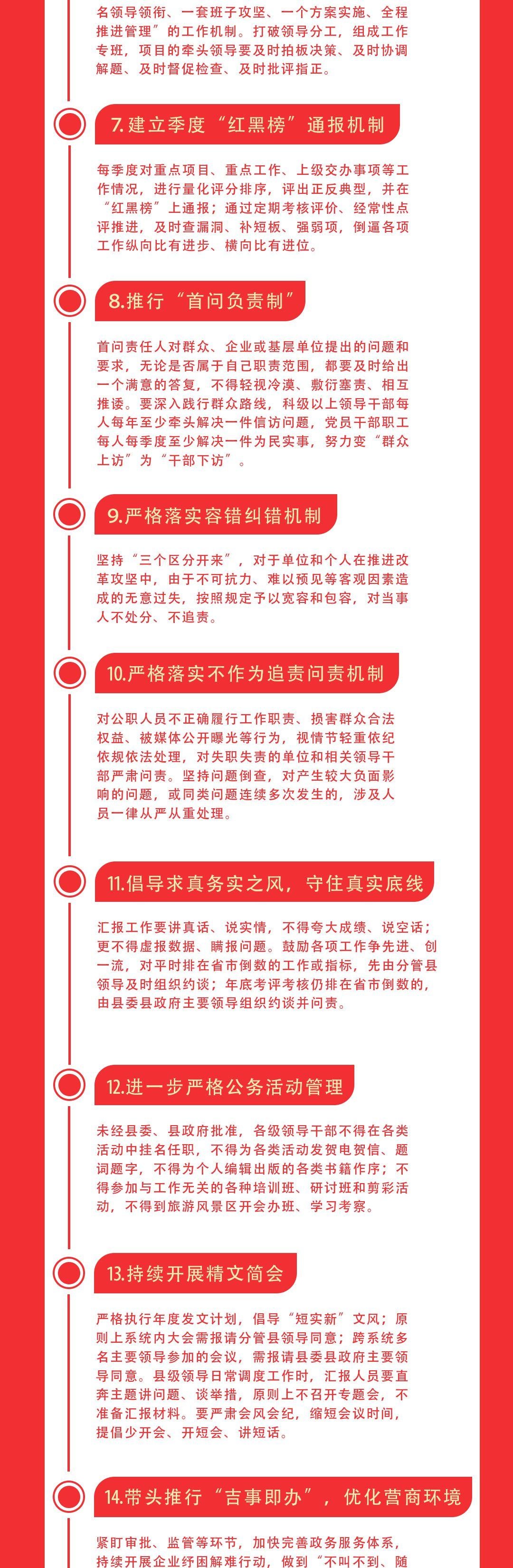 中共吉水县委关于进一步强化履责担当改进工作作风的十九条措施(试行)