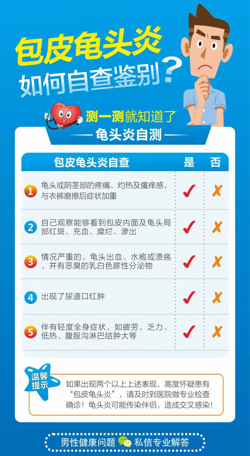 男性生殖器瘙痒,红肿,长红点,都可能是包皮龟头炎的症状