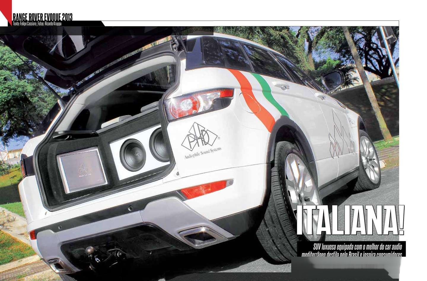 经典大赏:路虎揽胜极光改装谱赫笛汽车音响