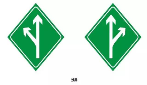 车道分流标志